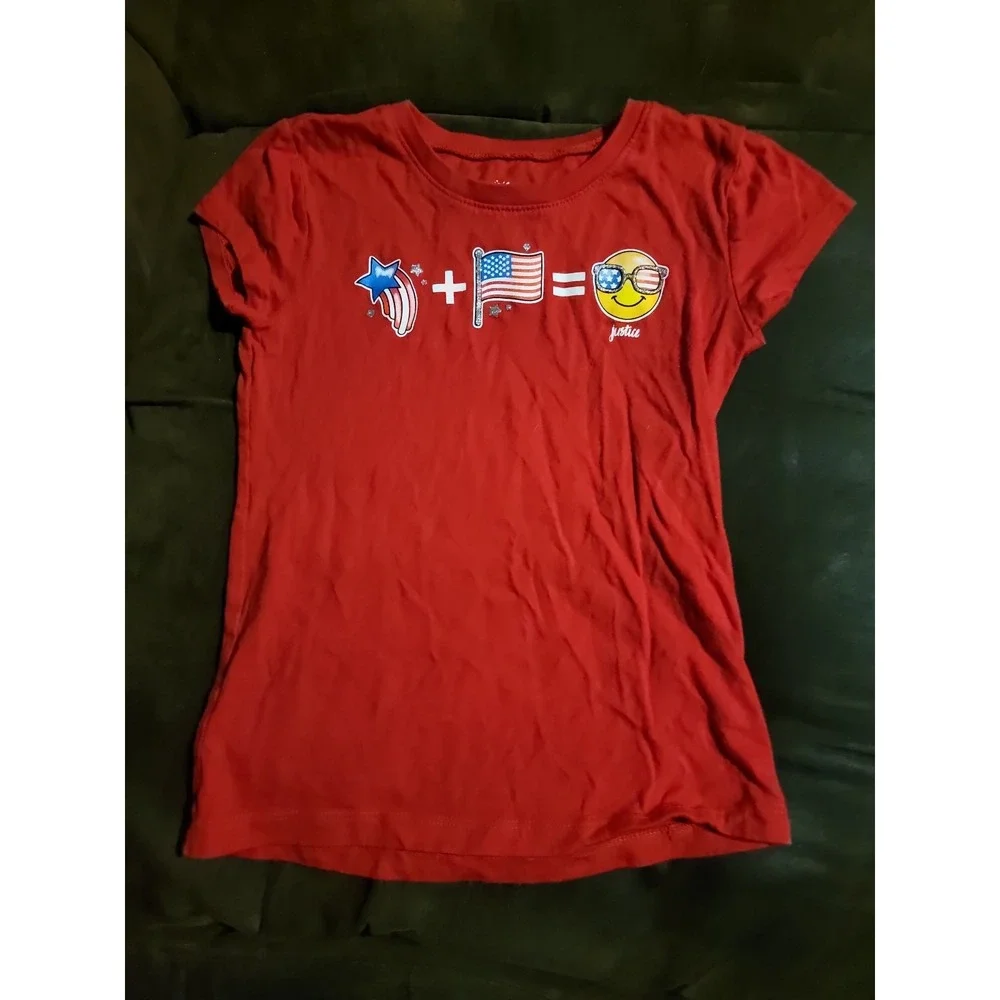 Justice‎ 4th of july american flag outfit size 7